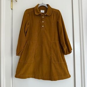 J. Crew Crewcuts Girls' Shirt-dress in lightweight Vintage Amber Corduroy size 8